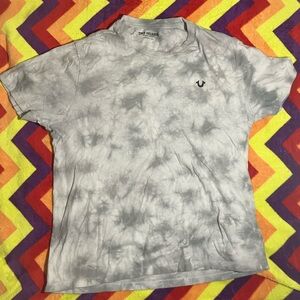 True Religion Grey Tie Dye T shirt XL